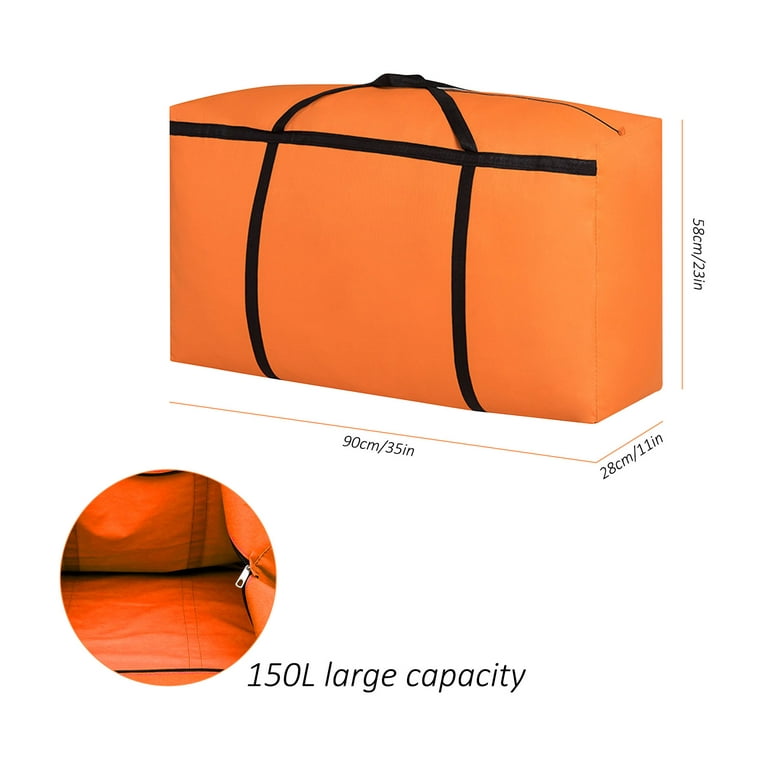 rumeng Moving Bags Heavy Duty Extra Large Cube Storage Tote for Space Saving, Traveling Organizer, with Zippers & Strong Carrying HA