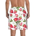 thumbnail image 3 of Bixox Men's Strawberry1 printing Casual Classic Fit Short Summer Beach Shorts, 3 of 6