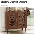 thumbnail image 3 of HLR 31.4" Accent Cabinet, 2 Doors Sideboards and Buffets Cabinet with Storage for Living Room, Brown, 3 of 8