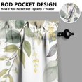 thumbnail image 5 of Watercolor Plant Leaves1(1) Kitchen Curtain Valance 3 Piece Home Curtains and Valance Set Curtain Sink Window Decor Window Treatment Tier 27.5x36 Length, 5 of 6