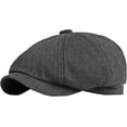 thumbnail image 3 of CoCopeaunts Octagonal Newsboy Cap Cotton Beret Hats for Men Spring Summer Retro Flat Ivy Hat Casual Newsboy Hats for Women, 3 of 7