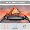 thumbnail image 4 of Smart Watch for Men Women, 1.85'' AMOLED HD Fitness Watch with 120+ Sports Modes, Smartwatch for Android iOS, IP68 Waterproof, Answer/Make Calls, Blue, 4 of 9