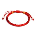 thumbnail image 3 of SSKFHGI E821 Adjustable Black Tassel Wire Bracelet Hand-Woven Ethnic Style Men And Women Couples Zodiac Year Red Rope, 3 of 7