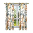 thumbnail image 7 of Yayeee Window Curtains Light Filtering 63"x42" Grommet Panel Pair Home Living Room Decor, Whimsical Leaves, 7 of 7