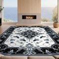 thumbnail image 2 of Design&I 8'x10' Ultra Soft Area Rug, Gothic Insect Motif Ornate Filigree Scroll Bathroom Damask Scrollwork None Fluffy Washable Non Shedding for Bedroom Living Room Under Sectional, 2 of 7
