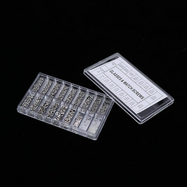 1000pcs Tiny Gafas de terre Tornillos Tuercas para herramienta de reparación de gafas con destornillador, no conveniente sino también rentable Yinane Gafas de sol Tornillos Tuercas