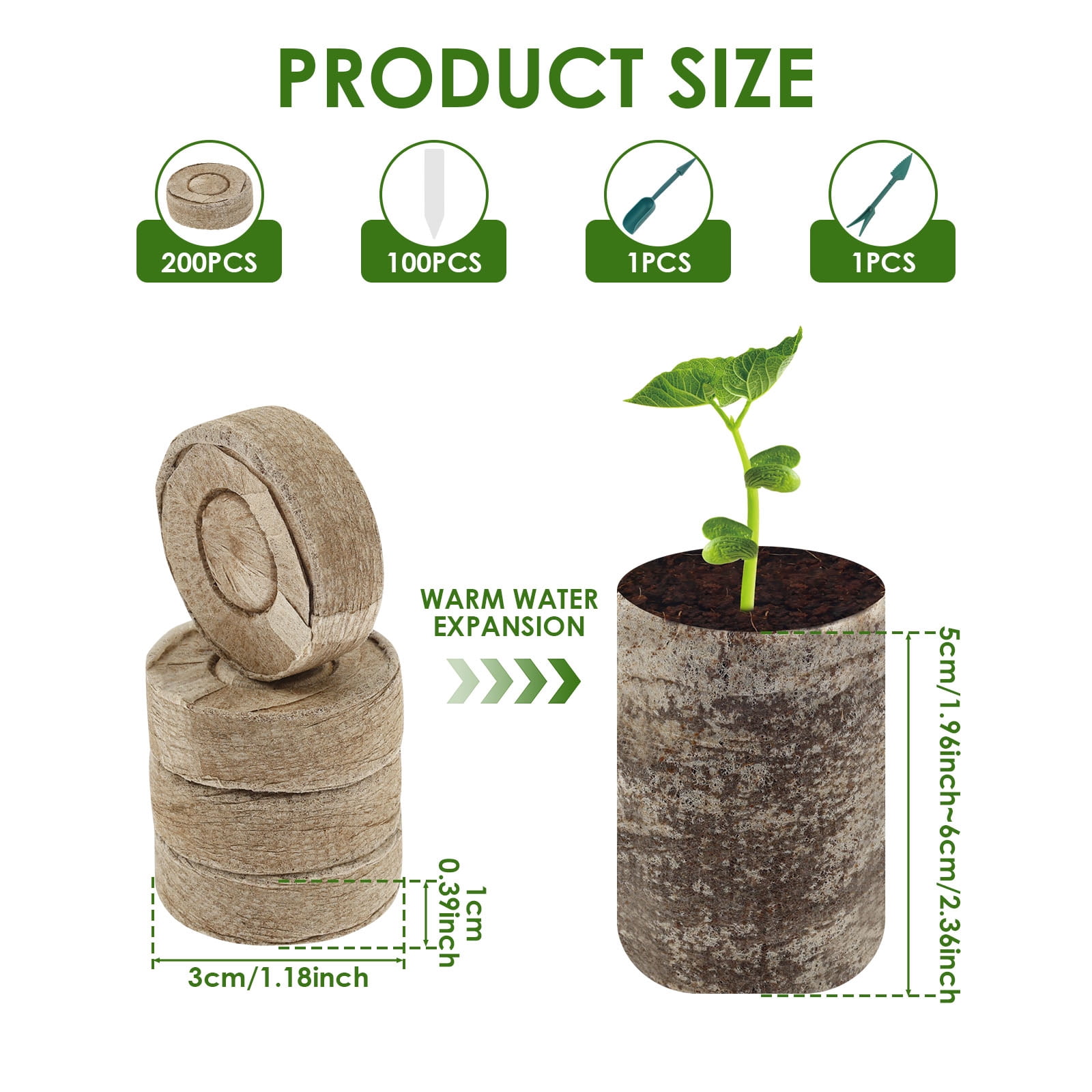 Tcwhniev Peat Pellet Nonwoven Seed Starter Pod Good Air Ventilation Root Growth Sponge High Water Retention Capacity Peat Pot for Plant
