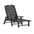 thumbnail image 2 of BizChair Monterey Set of 2 Adjustable Adirondack Loungers with Cup Holders- All-Weather Indoor/Outdoor HDPE Lounge Chairs in Black, 2 of 12