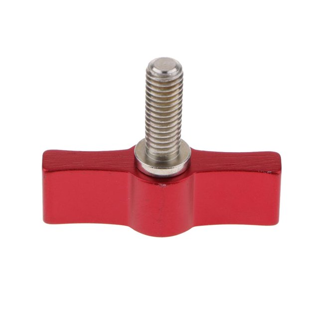 Tornillo de Mango Ajustable M6 * 17 en Forma de T 2x para Cámara de Equipo Fotográfico-rojo , 4 piezas