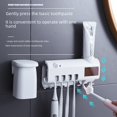 thumbnail image 2 of Estante de almacenamiento inteligente sin perforaciones para cepillos de dientes, juego de taza para enjuague bucal con esterilización ultravioleta, estante para esterilización de cepillos de dientes, 2 of 3