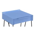 thumbnail image 3 of Home Square Eva Contemporary Metal 1-Drawer End Table in Blue - Set of 2, 3 of 6