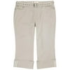 Faded Glory - Women's Plus Belted 5-Pocket Cuff Pant