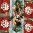 thumbnail image 4 of 16-Piece Christmas Disposable Paper Plates Set 9 inch 7 inch Holiday Party Tableware with Santa Snowflake Patterns for Christmas Dinner Party Supplies, 4 of 5
