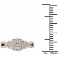 thumbnail image 4 of 1/2 Carat T.W. Diamond Criss-Cross Shank Halo Cluster 10kt Rose Gold Engagement Ring, 4 of 5