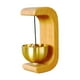 thumbnail image 2 of Timbre de madera para puerta, carillón de viento, adorno colgante, campana de latón, hecho a mano para café Amarillo, 2 of 9