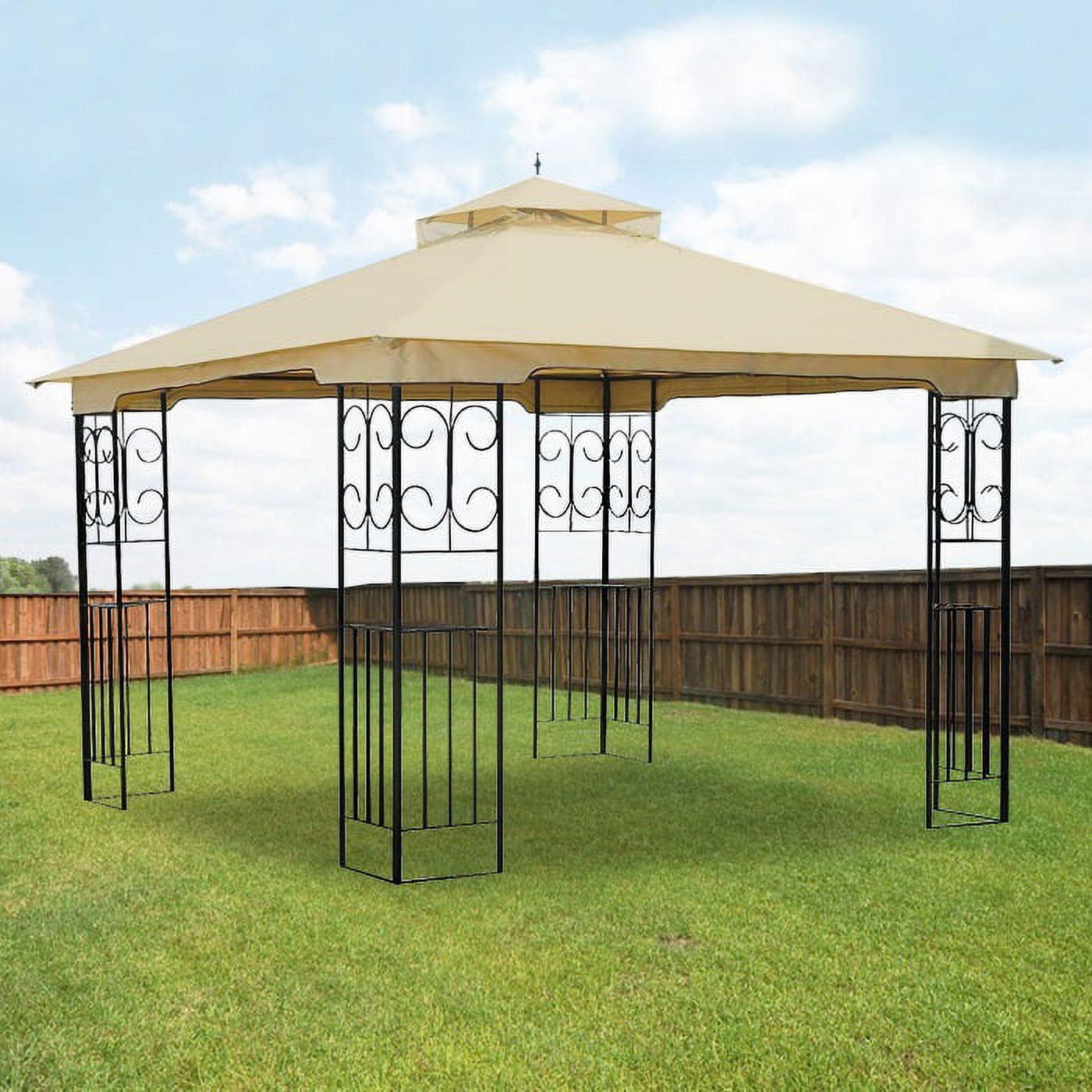 Garden Winds Ersatz-Baldachin Für Crestfield Pavillon – RipLock 350, Beige, Wasserabweisend