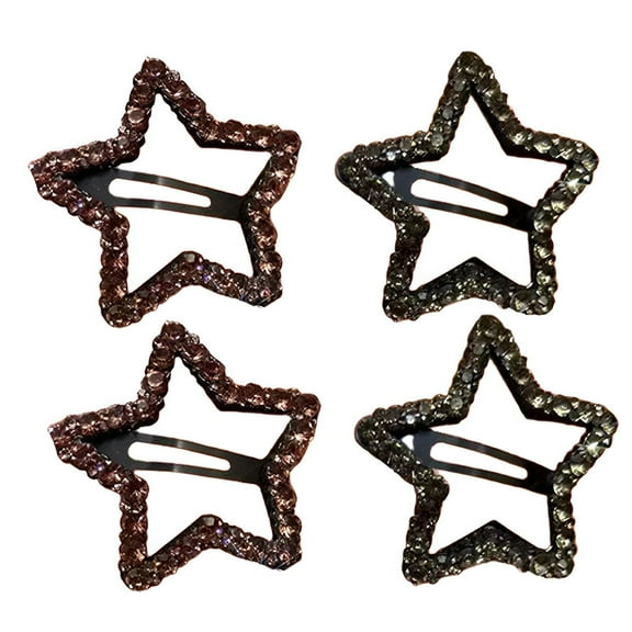 DESIGNICE 4Pcs Stars Hair Clips,Metal Toddler Hair Clips,Hair Clips for Women,Combination Style3