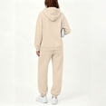 thumbnail image 6 of Trgacdwlo Sweatsuits Women 2 Piece Outfit Tracksuit Plain Hoodie Baggy Jogger Sweatpants Set Fall Winter Sweat Set for Women Beige XS, 6 of 6