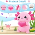 thumbnail image 3 of Axolotl Plush,Axolotl Stuffed Animal Plush Toys,14” Salamander Plushie,Cute Plushies Soft Newt Plushy Kawaii Huggging Pillow,Cuddly Body Pillow Gifts for Birthday(Pink), 3 of 4