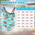 thumbnail image 7 of Uorisanigo Girls Swimsuit One Piece Capyabara Lemon Beach Bathing Suit with Adjustable Strap One Shoulder Summer Vacation Swimwear, Size 3-4, 7 of 7