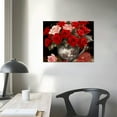 thumbnail image 3 of COMIO Canvas Wall Art Red Rose Painting Bathroom Accessories,Wall Art Flower Pictures Canvas Print Artwork for Living Room Bedroom Home Decorations, 3 of 4