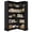 Black, variant on Gacfiew Wood Corner Bookcase, 5 Tier 65 Inch Tall Bookshelf with Storage, Floor Standing Display Book Shelf for Living Room, Kitchen, Home Office (Rustic Brown)