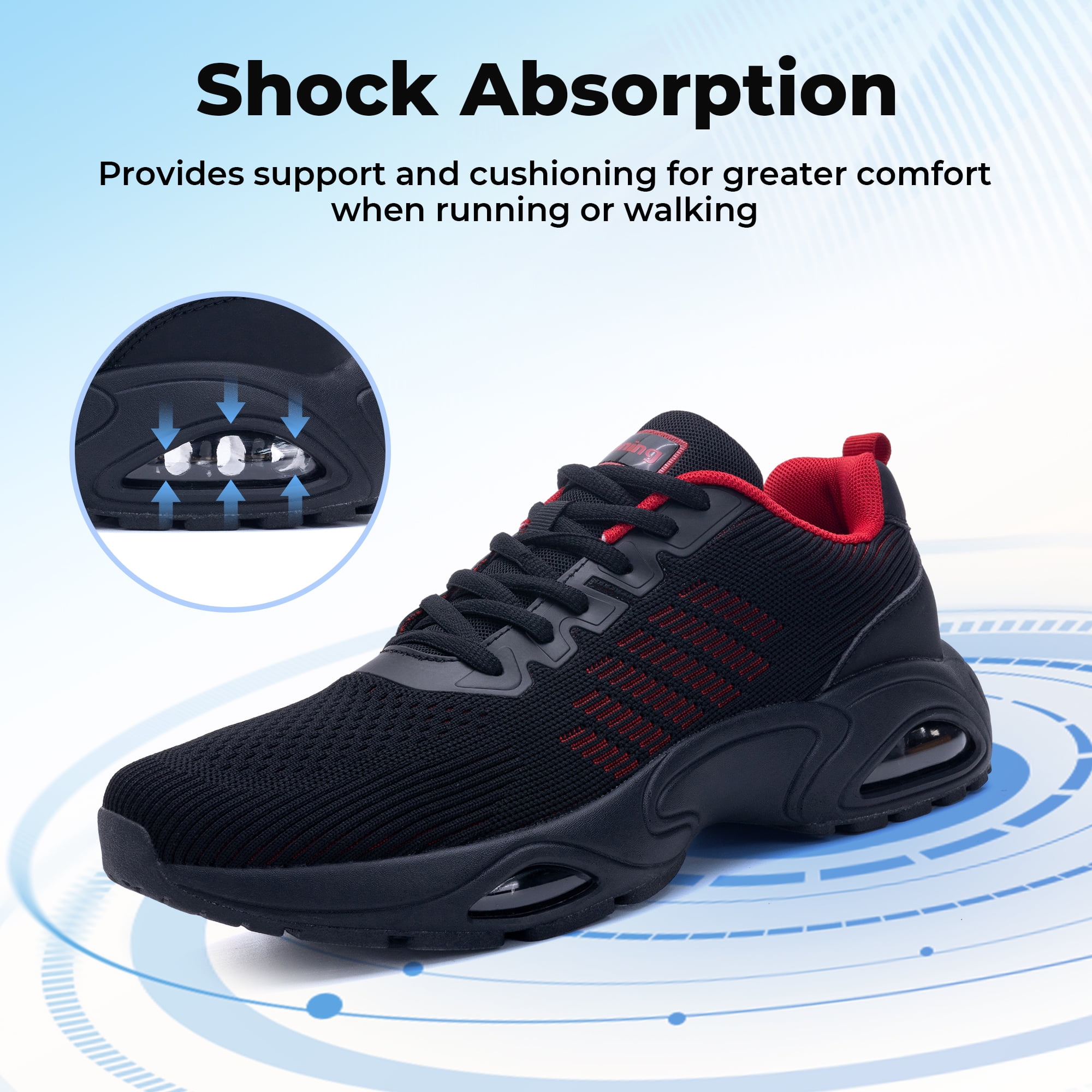 AHUSIR Men's Tennis Running Shoes Breathable Athletic Training Walking Sneakers for Gym Jogging Sports US 7-13