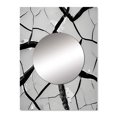 thumbnail image 2 of Designart "Soothing Cracks in Black and White" Abstract Collages Mirror Wall Decor - Modern Grey Abstract Mirror Wall Art For Entryway - 32" x 24" Inch, 2 of 5