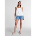 thumbnail image 3 of Time and Tru Women’s Eyelet Trim Cotton Tank Top, Sizes XS-XXXL, 3 of 6