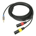 thumbnail image 2 of Cable de 1/8 de pulgada a XLR, adaptador profesional de 3,5 mm a XLR macho dual para Iphone, PC, portátil, 3 m/9,8 pies, 2 of 8