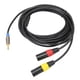thumbnail image 2 of Cable de 1/8 de pulgada a XLR, adaptador profesional de 3,5 mm a XLR macho dual para Iphone, PC, portátil, 3 m/9,8 pies, 2 of 5