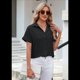 thumbnail image 5 of Camisa de Corta con Botones para Mujer, Color Negro, Talla M, 5 of 10