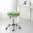 thumbnail image 7 of Xecao's Plants and Insects Print Stool Covers offer stylish, washable protection for PU round bar stools, perfect for home or commercial use., 7 of 7