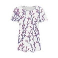thumbnail image 7 of Short Sleeve Shirts for Women Casual Womens T Shirts Cotton Floral Tops for Women Summer Tops, 7 of 7