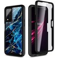 thumbnail image 5 of ATTOE Étui pour T-Mobile Revvl V Plus 5G avec [Protecteur d'Écran Intégré], Protection Complète du Corps contre les Chocs Robuste Pare-Chocs, Impact Résister Housse de Téléphone Durable (Glisse Rose/aqua), 5 of 5