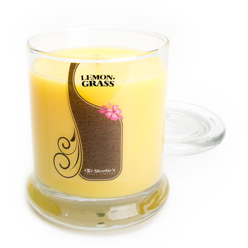 Lemongrass Candle Medium Yellow 10 Oz. Highly Scented Jar Candle