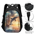 thumbnail image 3 of Easygdp Sailing Dancing Dolphin Mochila para Laptop de Viaje con Puerto USB, Mochila para Laptop con Puerto de Carga USB para Mujeres y Hombres, 3 of 7