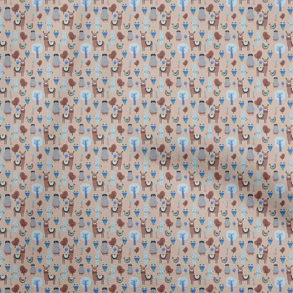 oneOone Polyester Spandex Peach Fabric Kids Sewing Craft Projects Fabric Prints By Yard 56 Inch Wide