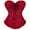 Red, variant on Plus Size Satin Trim Overbust Corset Bustier Top Body Shaper Tummy Control Blue 2Xl
