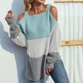thumbnail image 6 of Aoochasliy Womens Sweaters Pullover Clothes Trendy Color Matching Pullover Squard-Neck Sweater, 6 of 6