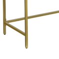 thumbnail image 3 of Kin 39 Inch Sofa Console Table, Metal Frame, Tempered Glass Shelves, Gold, 3 of 5