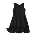 thumbnail image 4 of ASEIDFNSA Women Sleeveless Tank Dress Crew Neck Ruffle Hem Casual Mini Sundress, 4 of 5