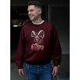 thumbnail image 2 of Krampus Coffee Horror Christmas Holiday Men's Sweatshirt, 2 of 4