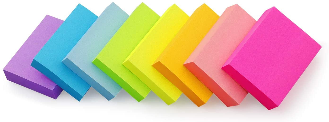 Notas Adhesivas (12 Blocs) De 1.5 X 2 Pulgadas, Postes Adhesivos