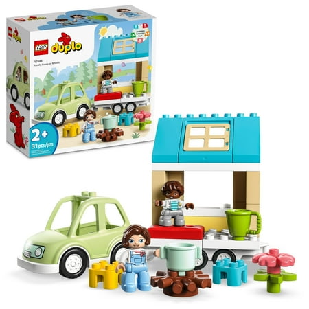 UPC: 0673419375634 | LEGO DUPLO Town Family House on Wheels Toy with Car 10986