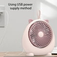 thumbnail image 4 of Latrodar Desktop Desktop Fan Silent Fan Students Safety Guaranteed Usb Rechargeable Fan Pink 6.6x6.08 Inch Home Essentials, 4 of 5