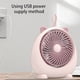 thumbnail image 4 of Ventilador de sobremesa recargable USB • Batería de 700mAh • Ángulo ajustable • 3 velocidades • Ventilador portátil de refrigeración para oficina y dormitorio en blanco, rosa o verde, 4 of 8