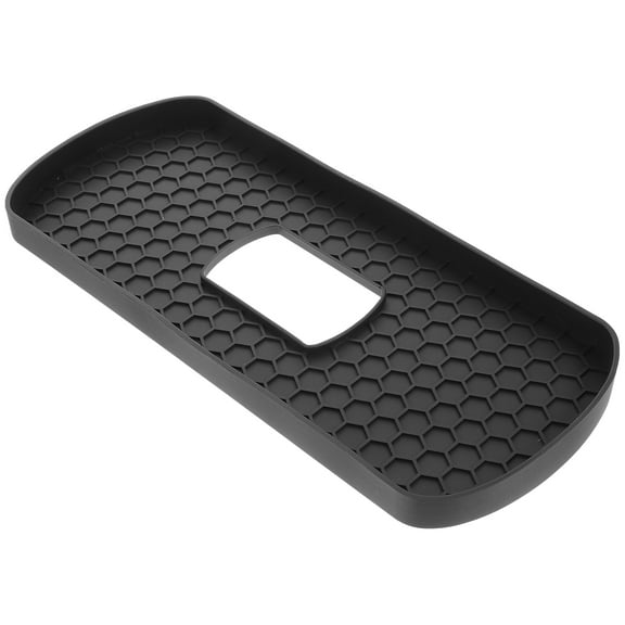 STRANDCHIC Black Silicone Bathroom Tray for Storage and Decorative Display, Organizer for Vanity and Countertop