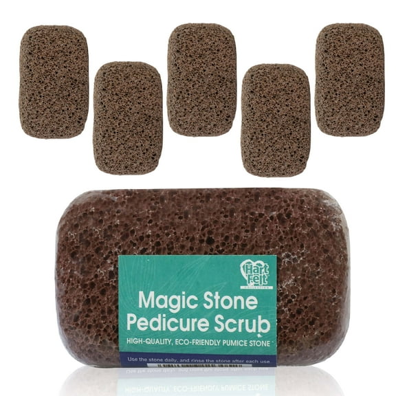 Hartfelt Magic Stone Feet Scrubbing Pedicure Stone for Removing Dead Skin from Heels, Toes - 6 Count