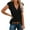 Black, variant on Wiyuqeen Summer Cap Sleeve Tops for Women Basic Solid Color V Neck Short Sleeve Shirts Trendy Loose Casual Going Out Blouses S-XL